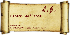 Liptai József névjegykártya