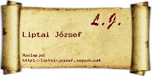 Liptai József névjegykártya